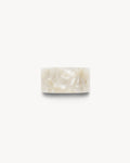 French Pony Barrette in White Shell