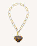 Grande Heart Pendant Necklace in Classic Tortoise