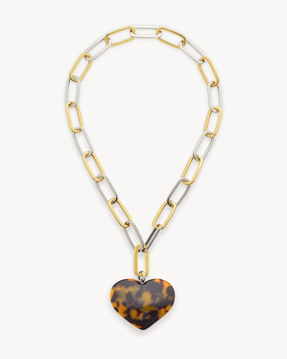 Grande Heart Pendant in Classic Tortoise - MACHETE