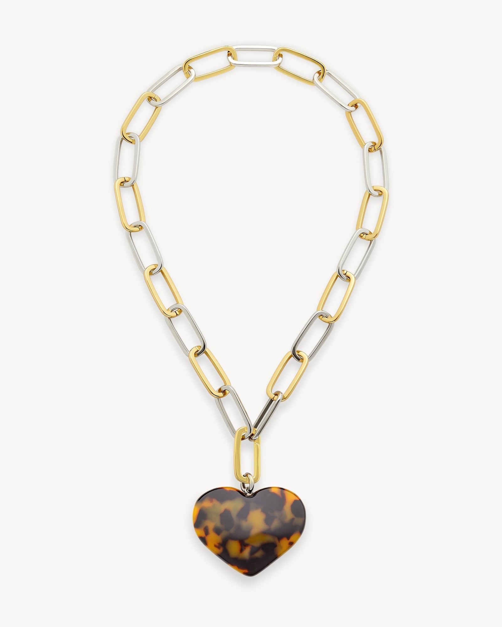 Grande Heart Pendant in Classic Tortoise - MACHETE