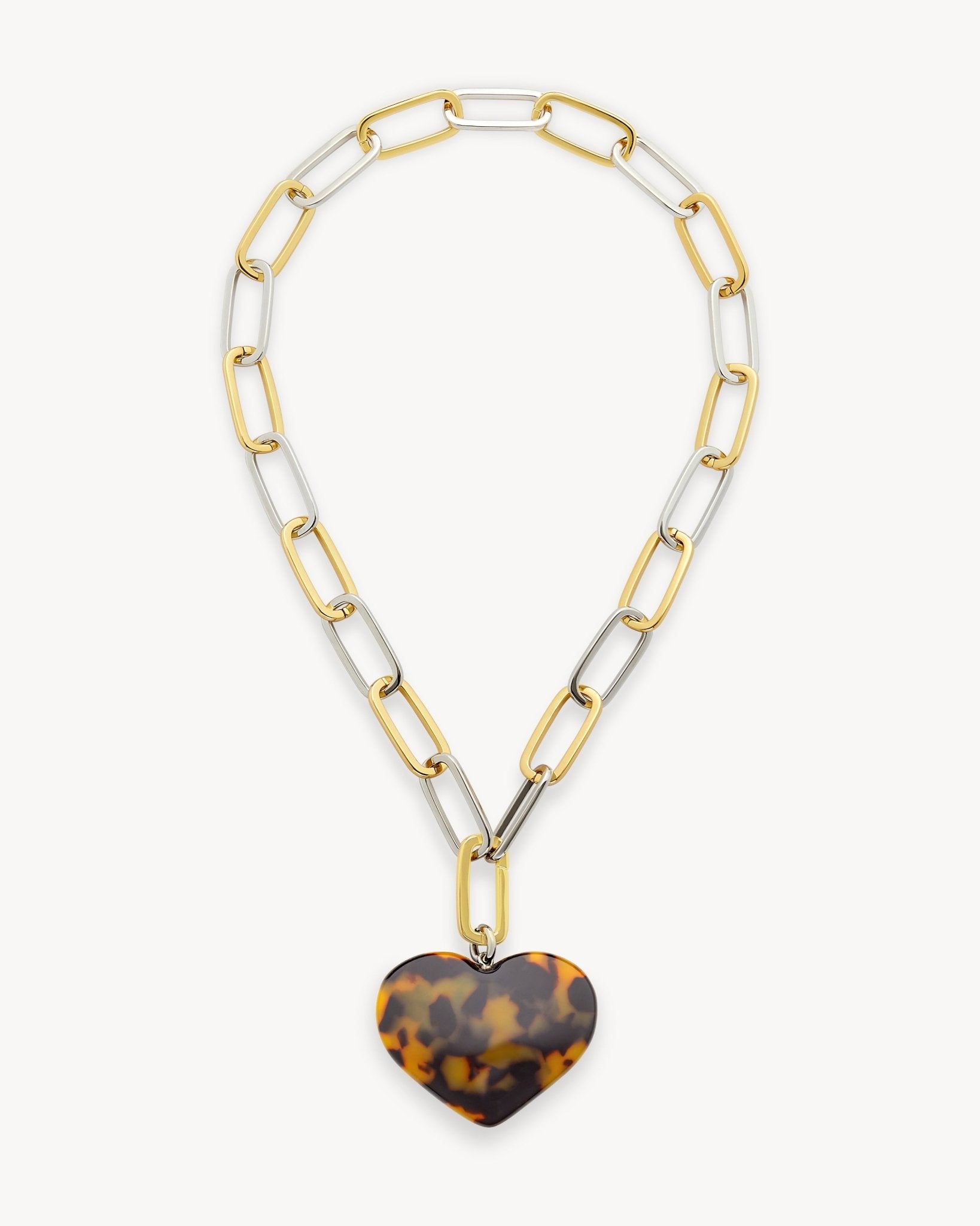 Grande Heart Pendant in Classic Tortoise - MACHETE