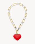 Grande Heart Pendant Necklace in Ruby