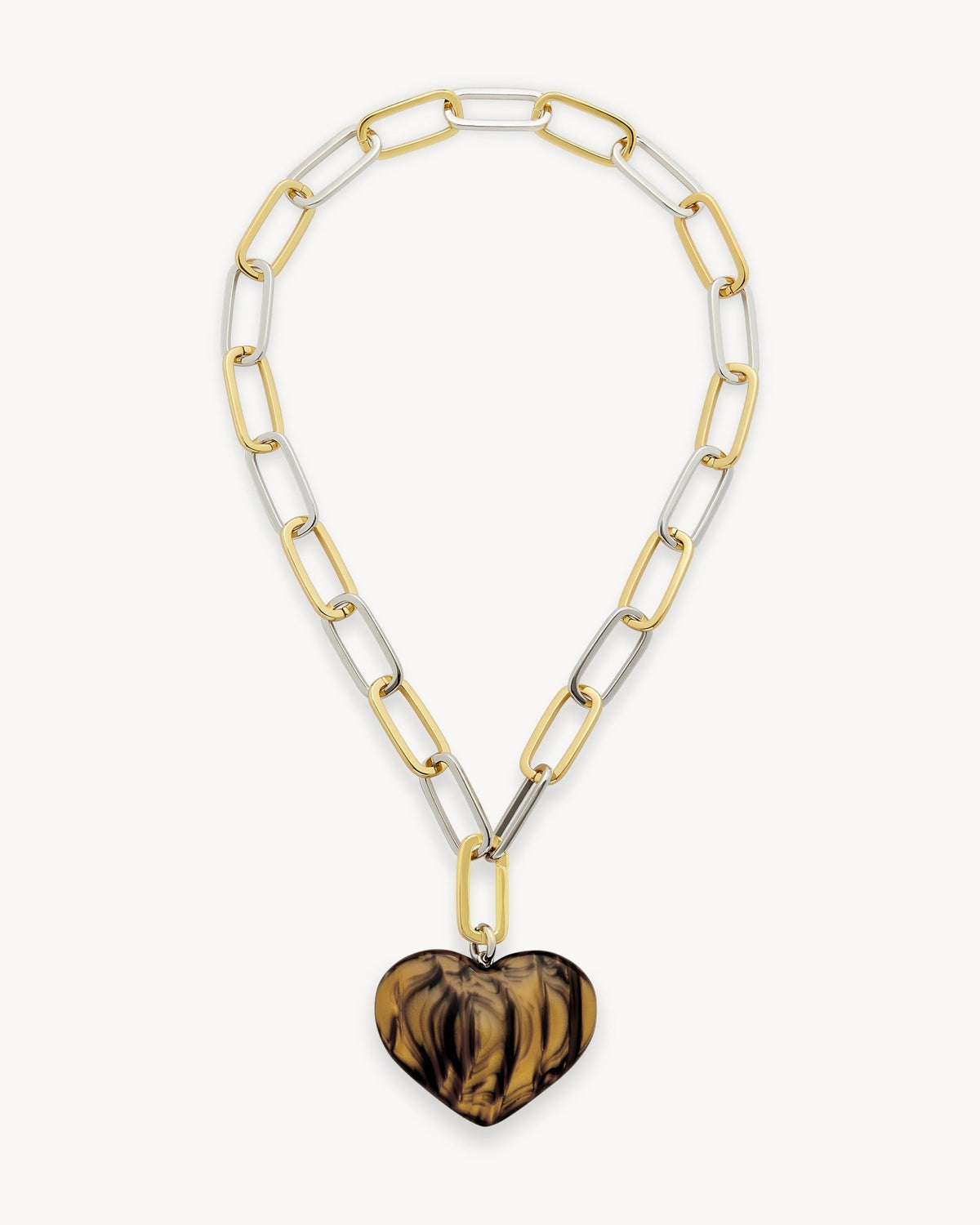 Grande Heart Pendant in Tiger's Eye - MACHETE
