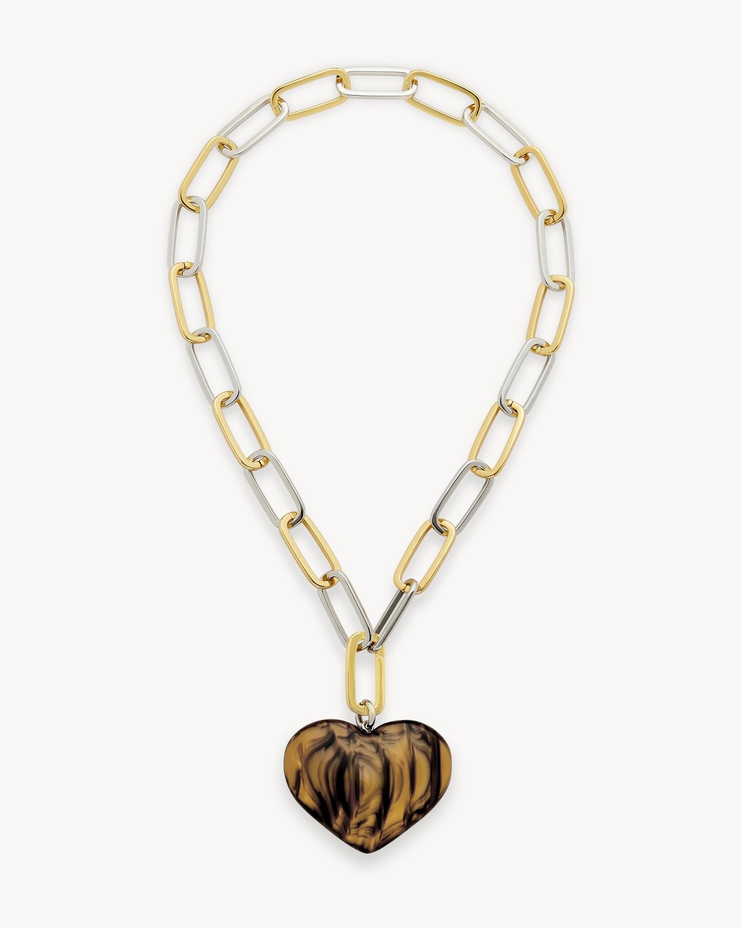 Grande Heart Pendant in Tiger's Eye - MACHETE
