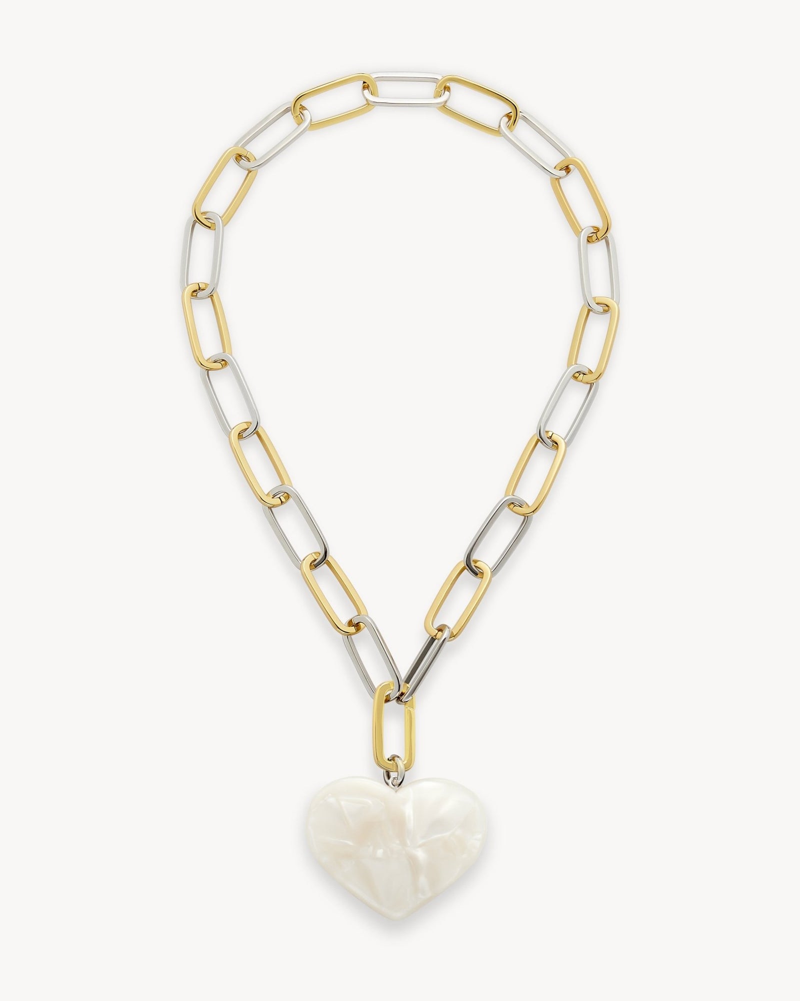 Grande Heart Pendant in White Shell - MACHETE