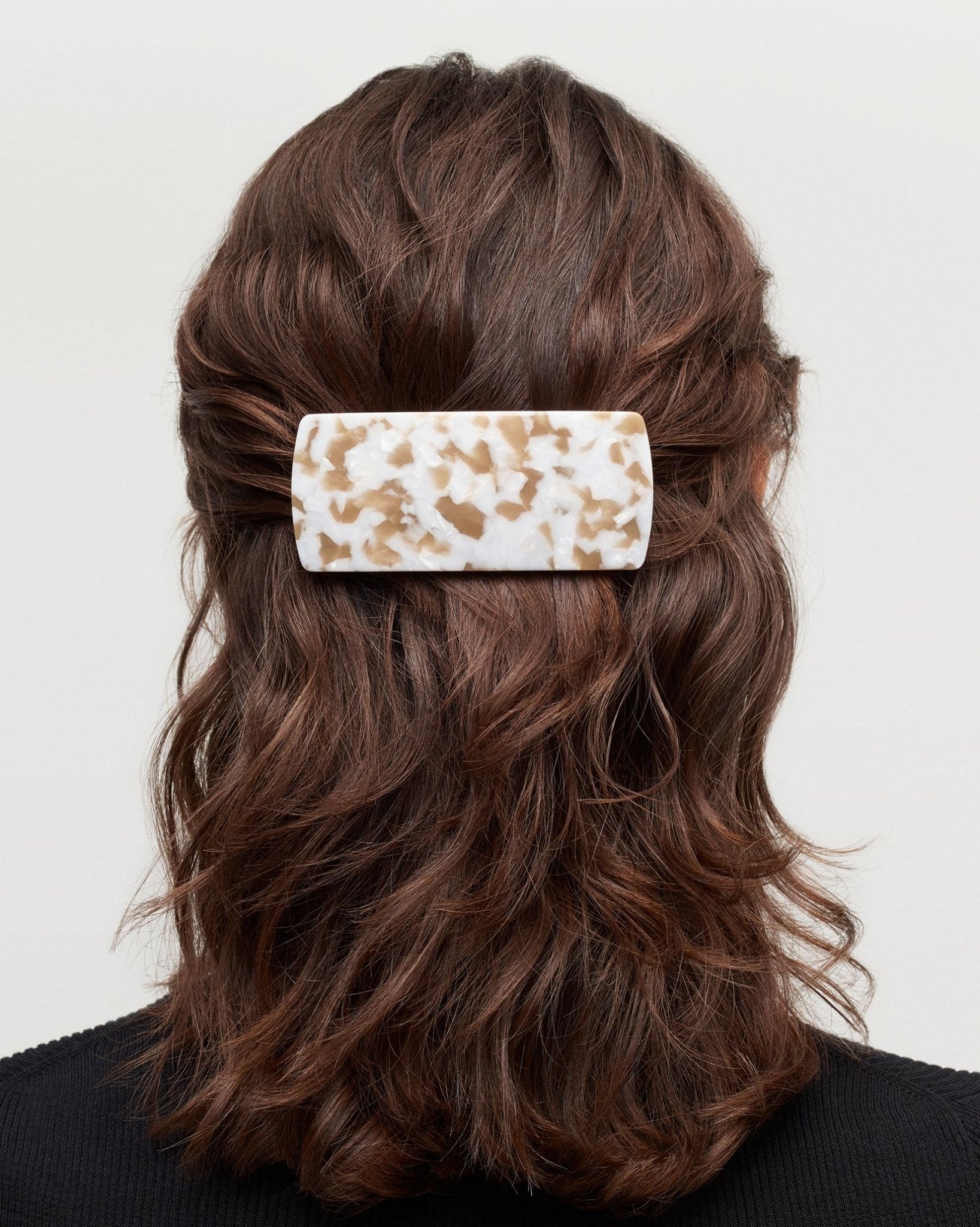 Jumbo Box Barrette in Light Grey - MACHETE