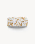 Jumbo Box Barrette in Taupe Shell