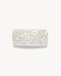 Jumbo Box Barrette in White Shell