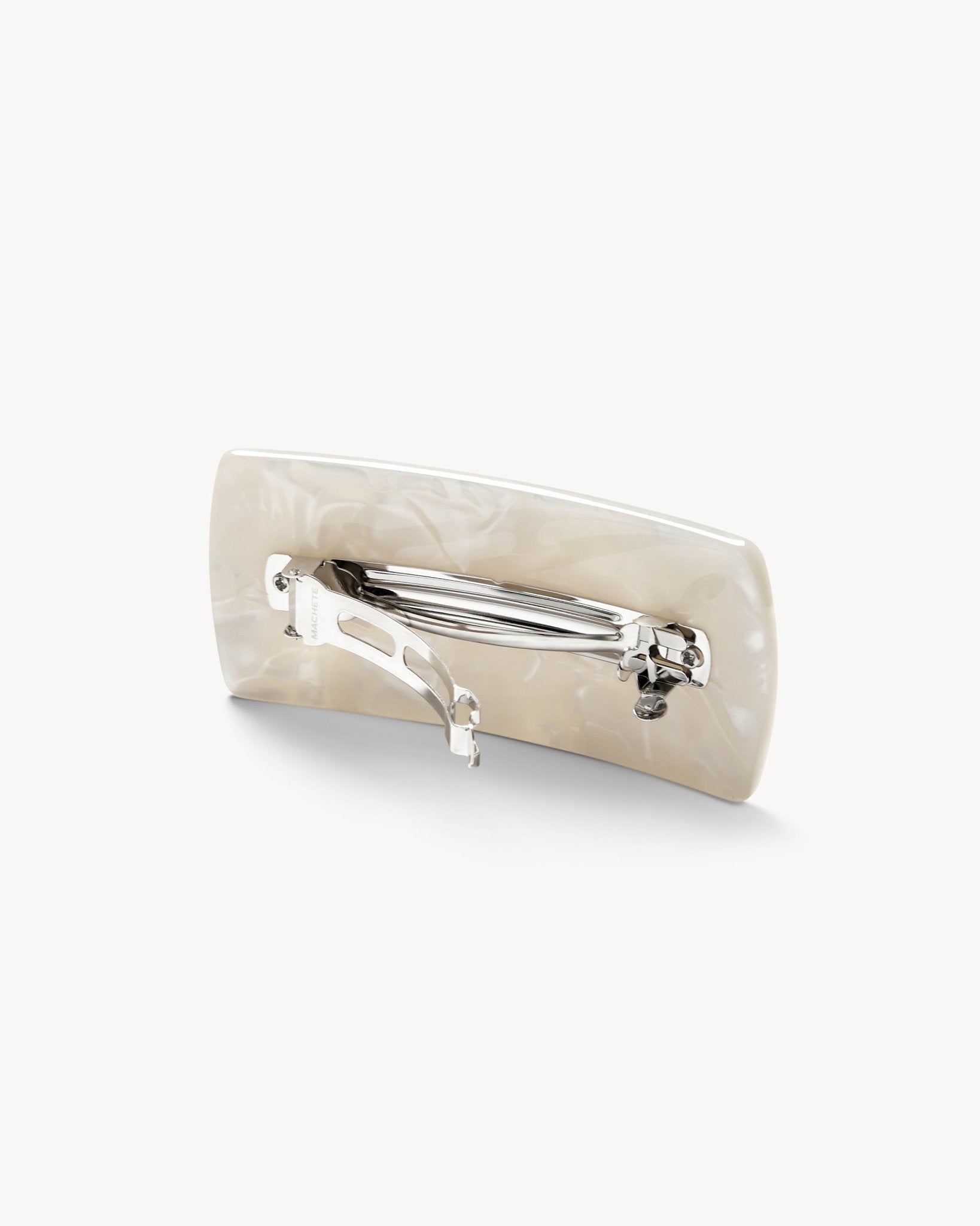 Jumbo Box Barrette in White Shell - MACHETE