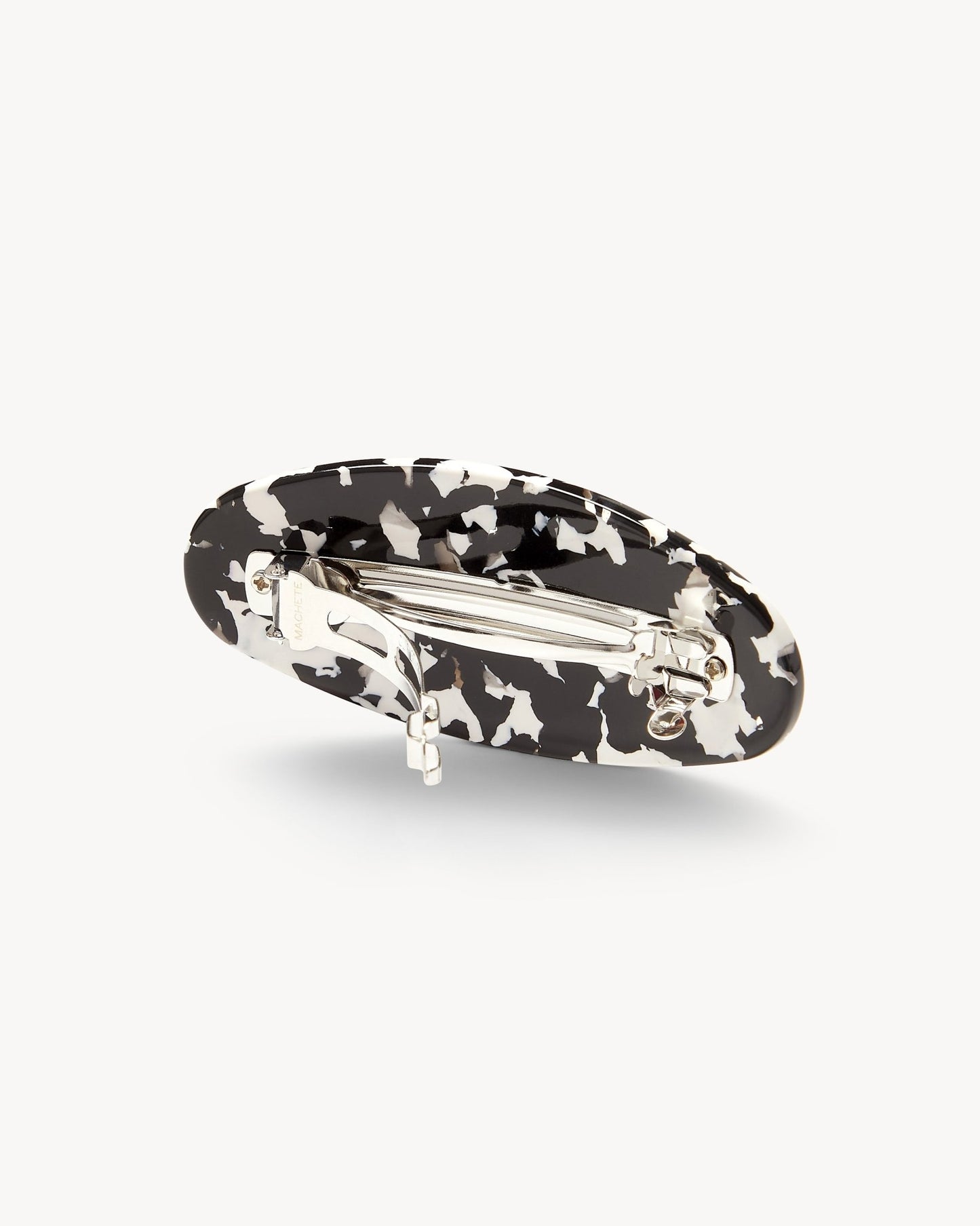 Jumbo Oval Barrette in Noir - MACHETE
