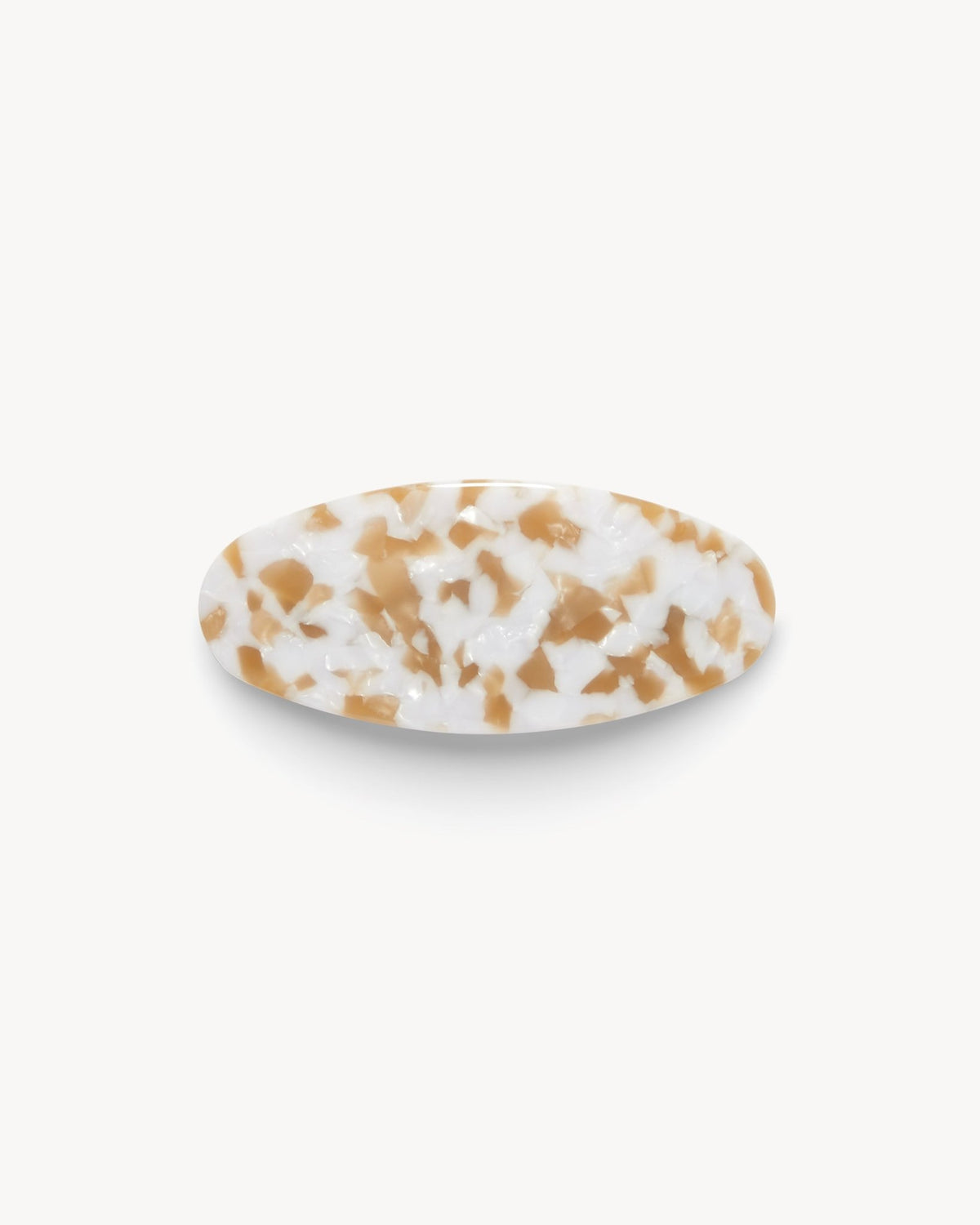 Jumbo Oval Barrette in Taupe Shell - MACHETE