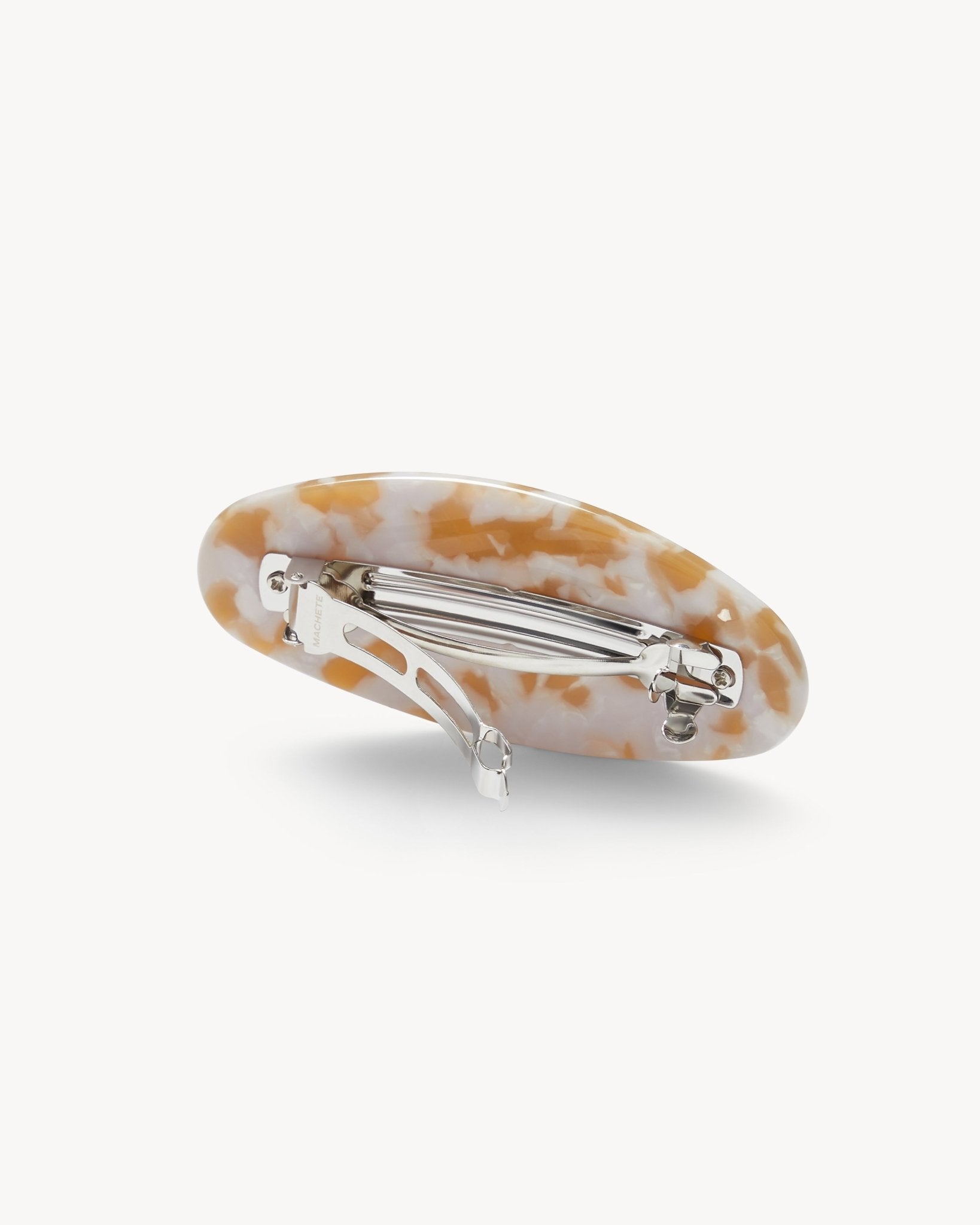 Jumbo Oval Barrette in Taupe Shell - MACHETE