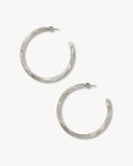Large Hoops in Grey Shell