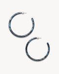 Large Hoops in Indigo