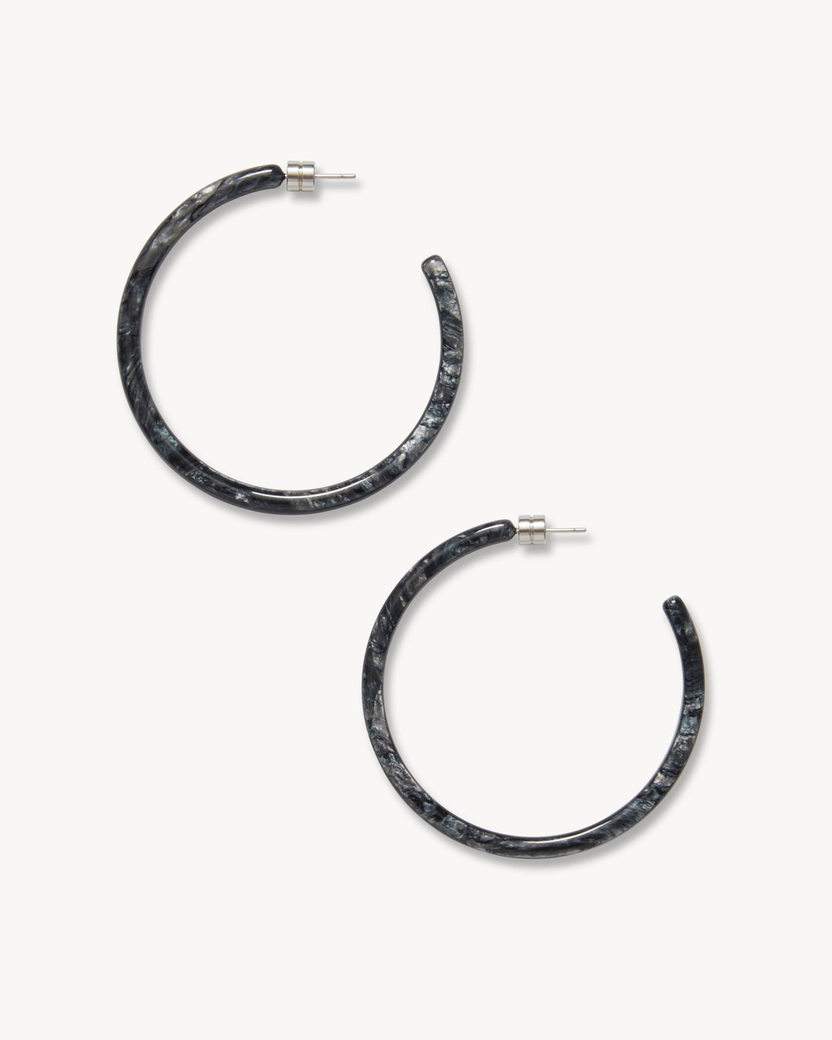 Large Hoops in Obsidian - MACHETE
