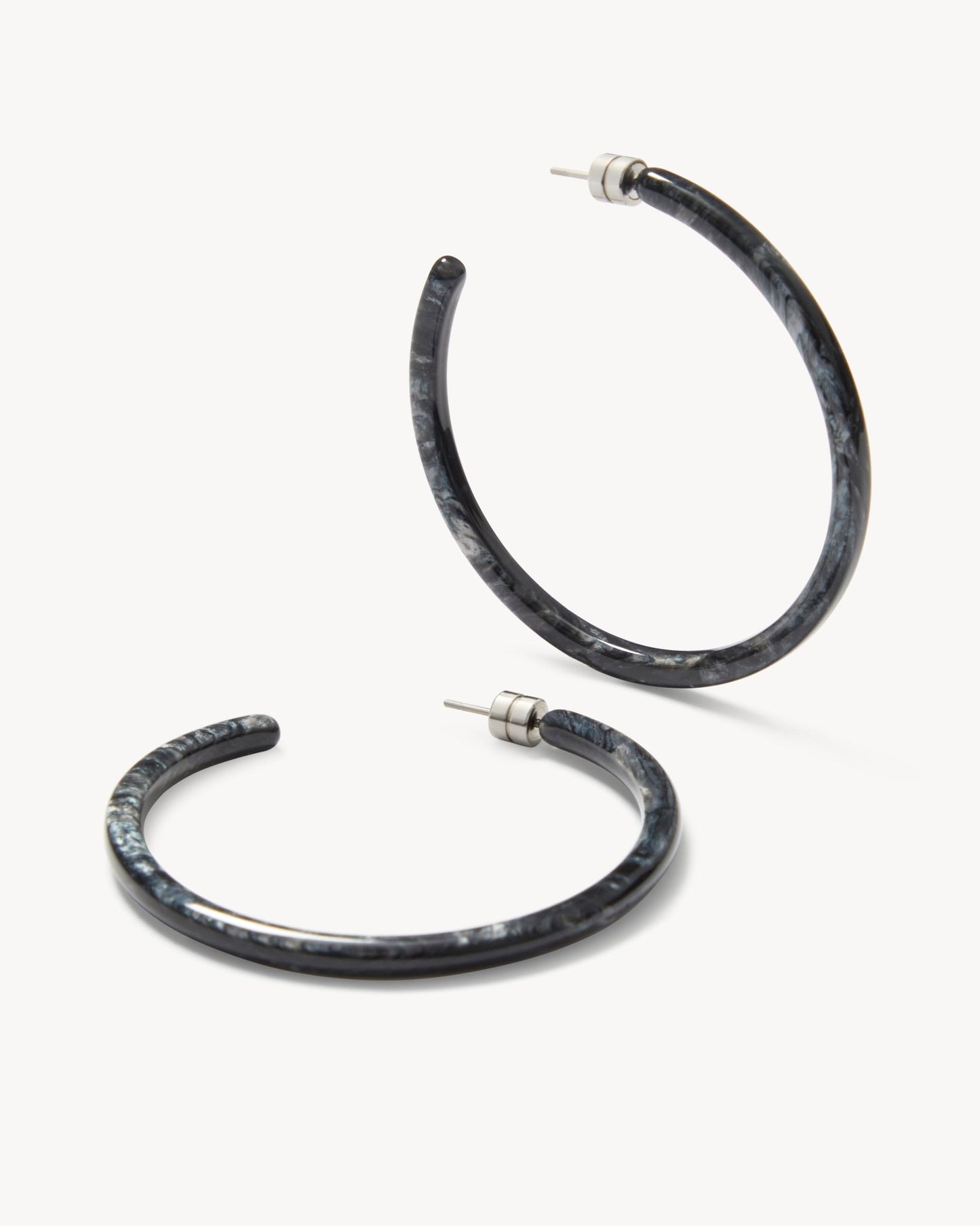 Large Hoops in Obsidian - MACHETE