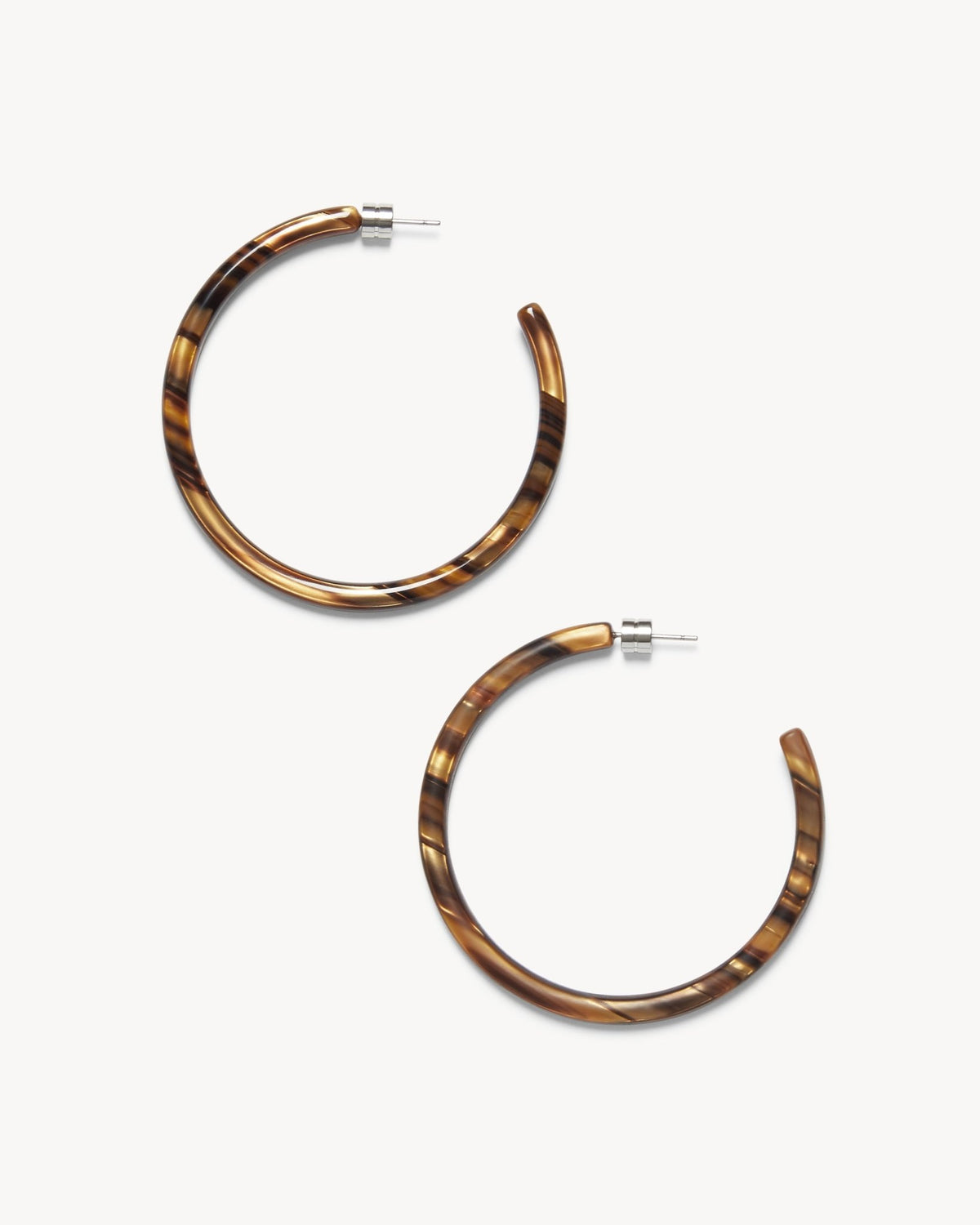 Large Hoops in Tiger’s Eye - MACHETE