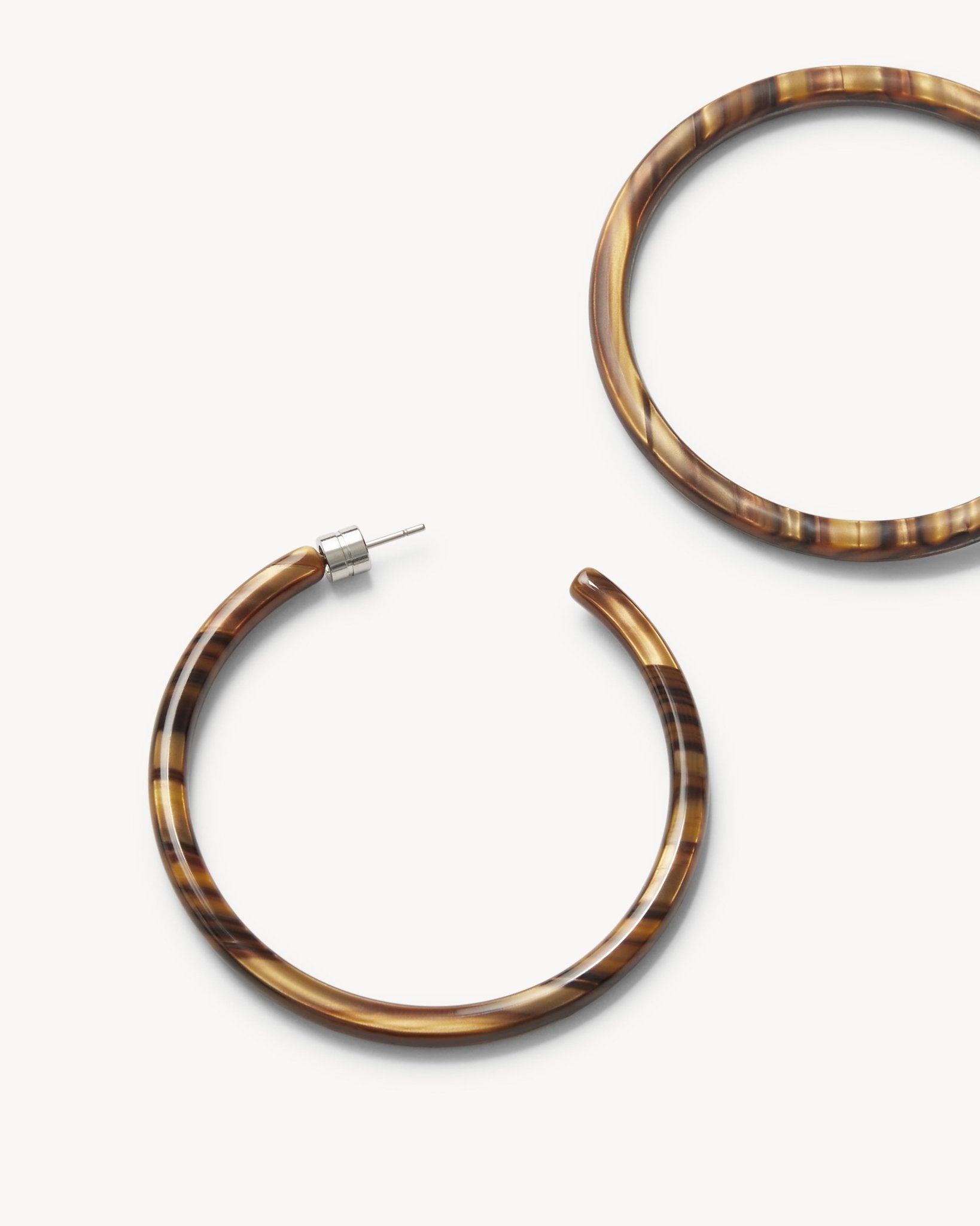 Large Hoops in Tiger’s Eye - MACHETE