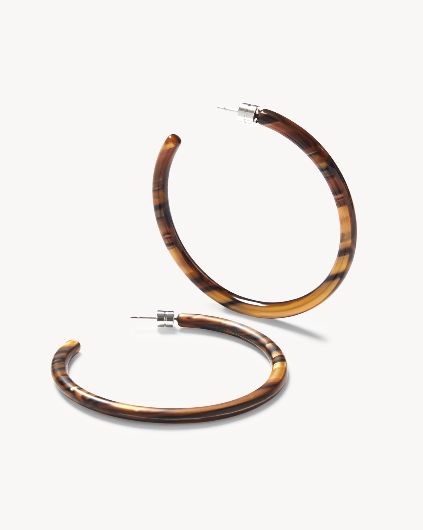 Large Hoops in Tiger’s Eye - MACHETE