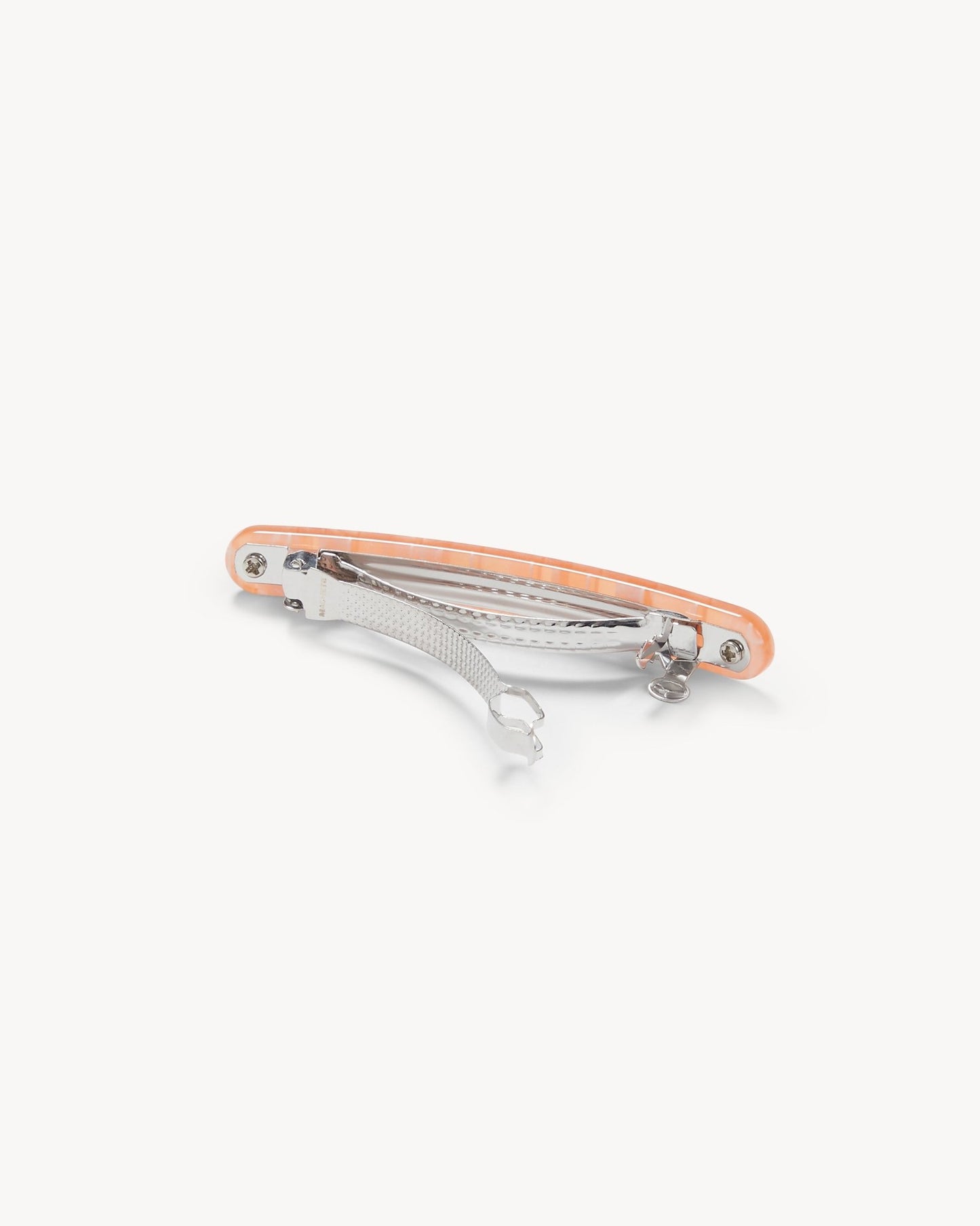 Midi Paris Barrette in Apricot Shell Checker - MACHETE