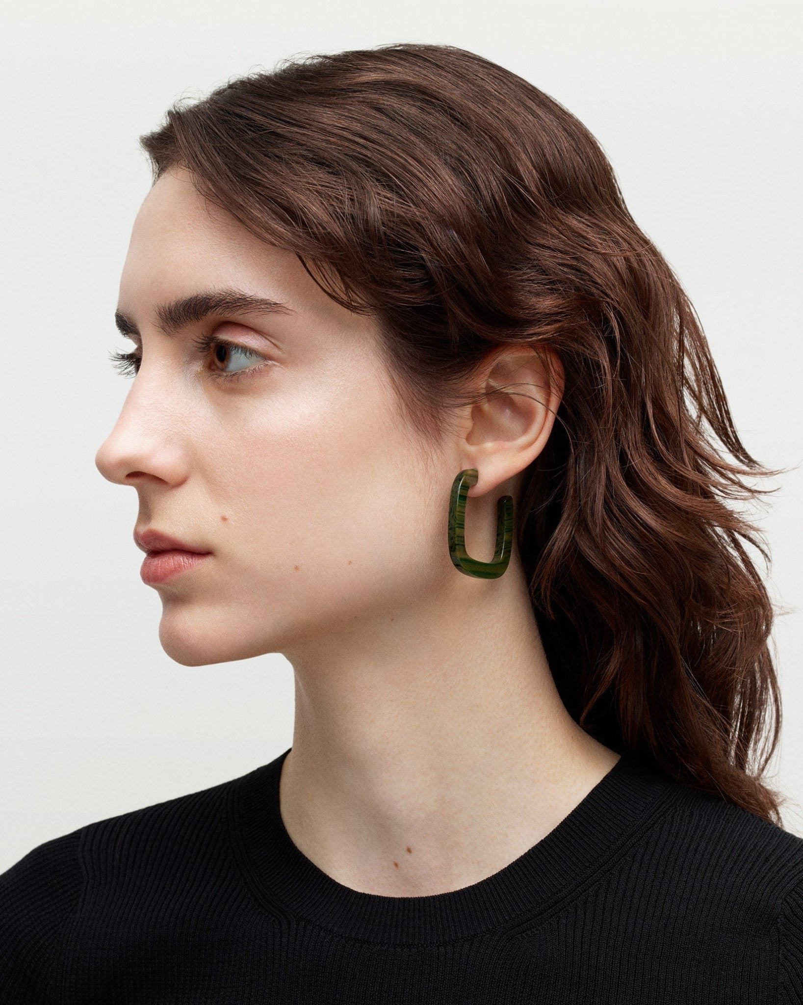 Midi Square Hoops in Meadow - MACHETE