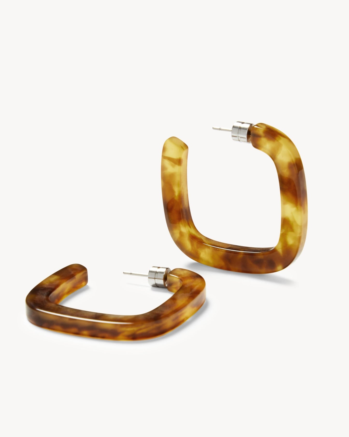 Midi Square Hoops in Modern Walnut - MACHETE