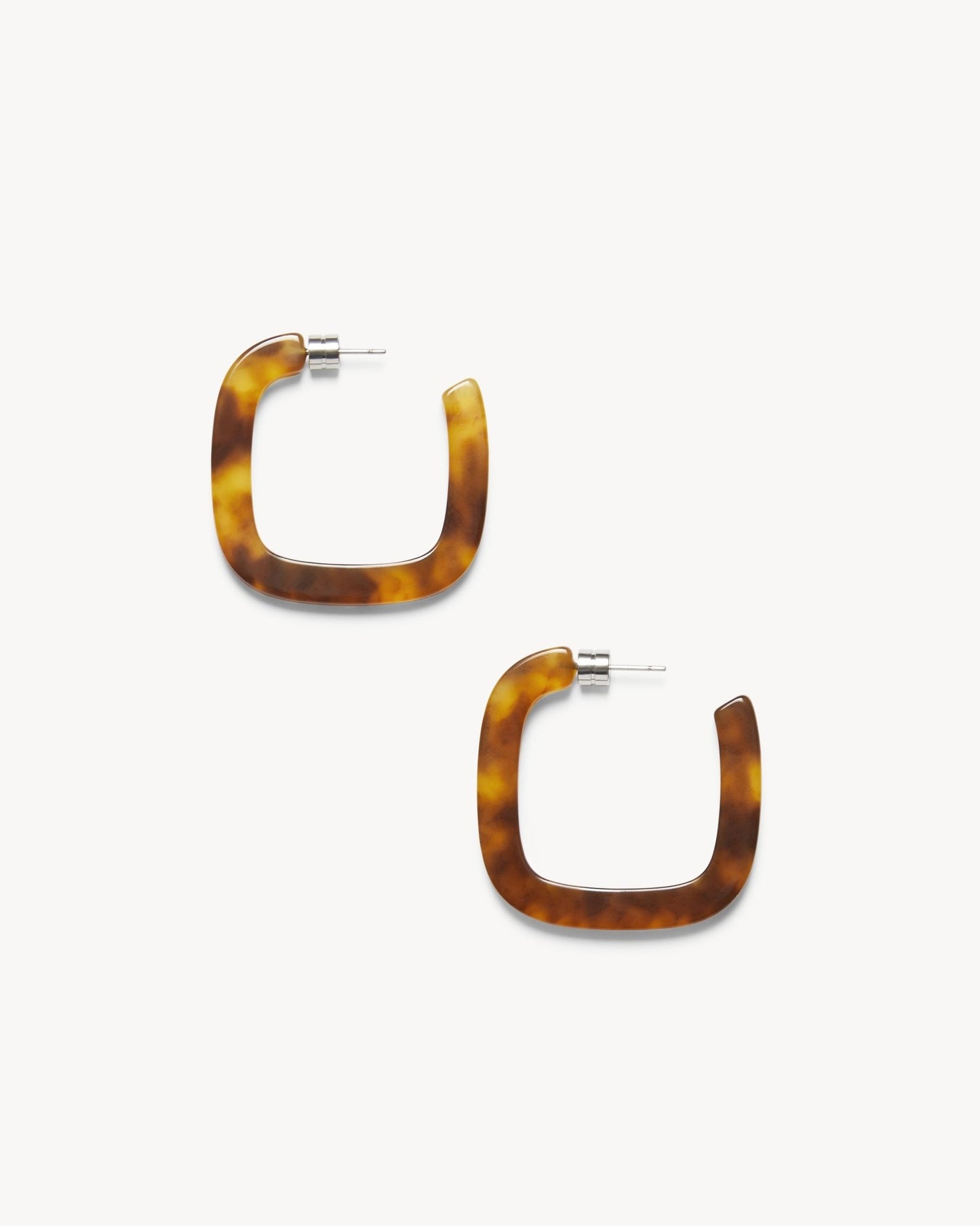Midi Square Hoops in Modern Walnut - MACHETE