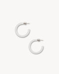 Mini Hoops in Light Grey Matte