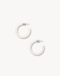 Mini Hoops in White Matte