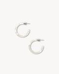 Mini Hoops in White Shell
