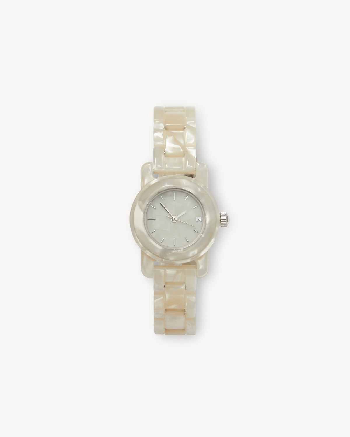 Mini Mono Watch in White Shell - MACHETE