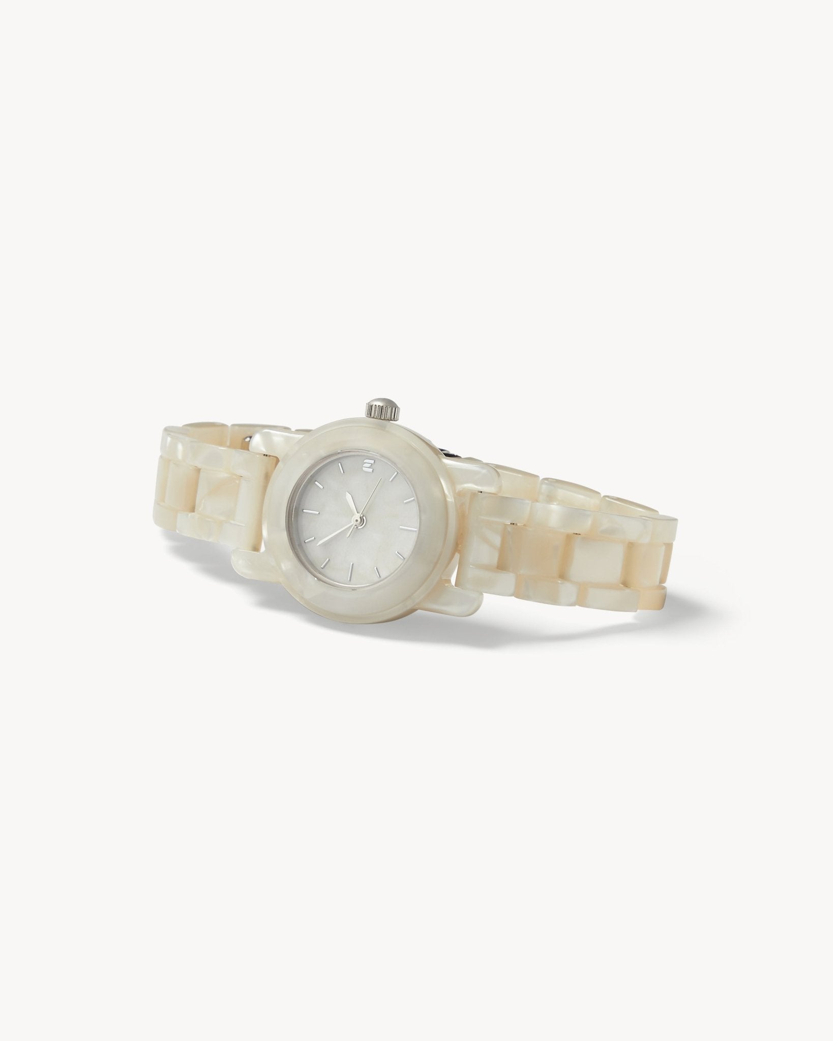 Mini Mono Watch in White Shell - MACHETE