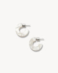 Muse Hoops in White Shell