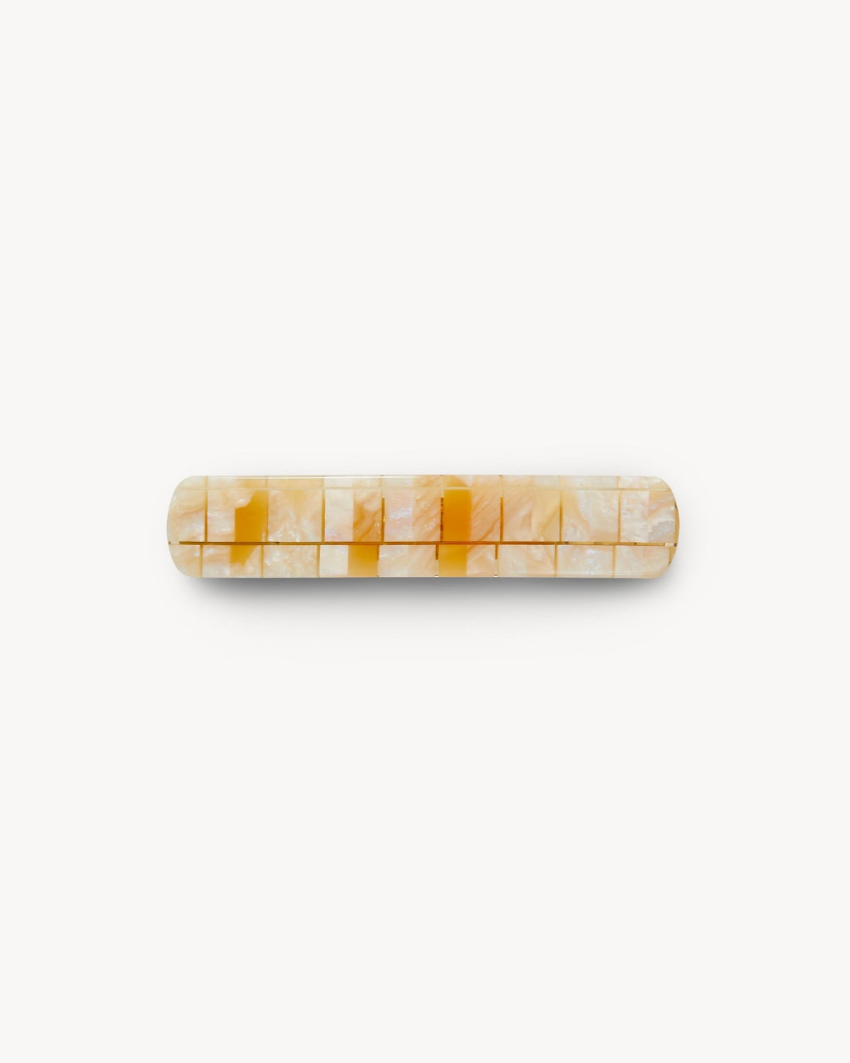 No. 3 Heirloom Barrette in Sea Shell Checker - MACHETE