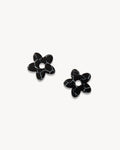 Petite Flower Charms in Black Marble