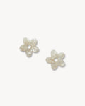 Petite Flower Charms in Grey Shell