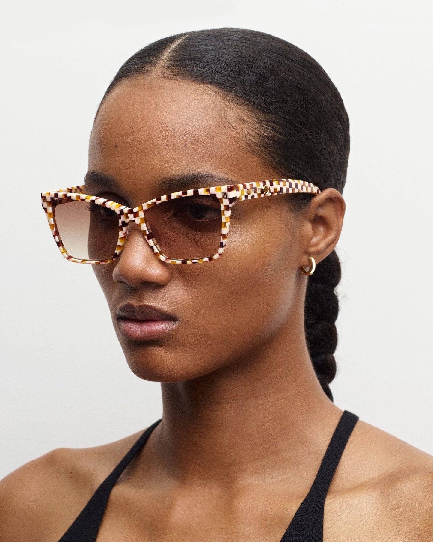 Sally Sunglasses in Light Tortoise Stripe