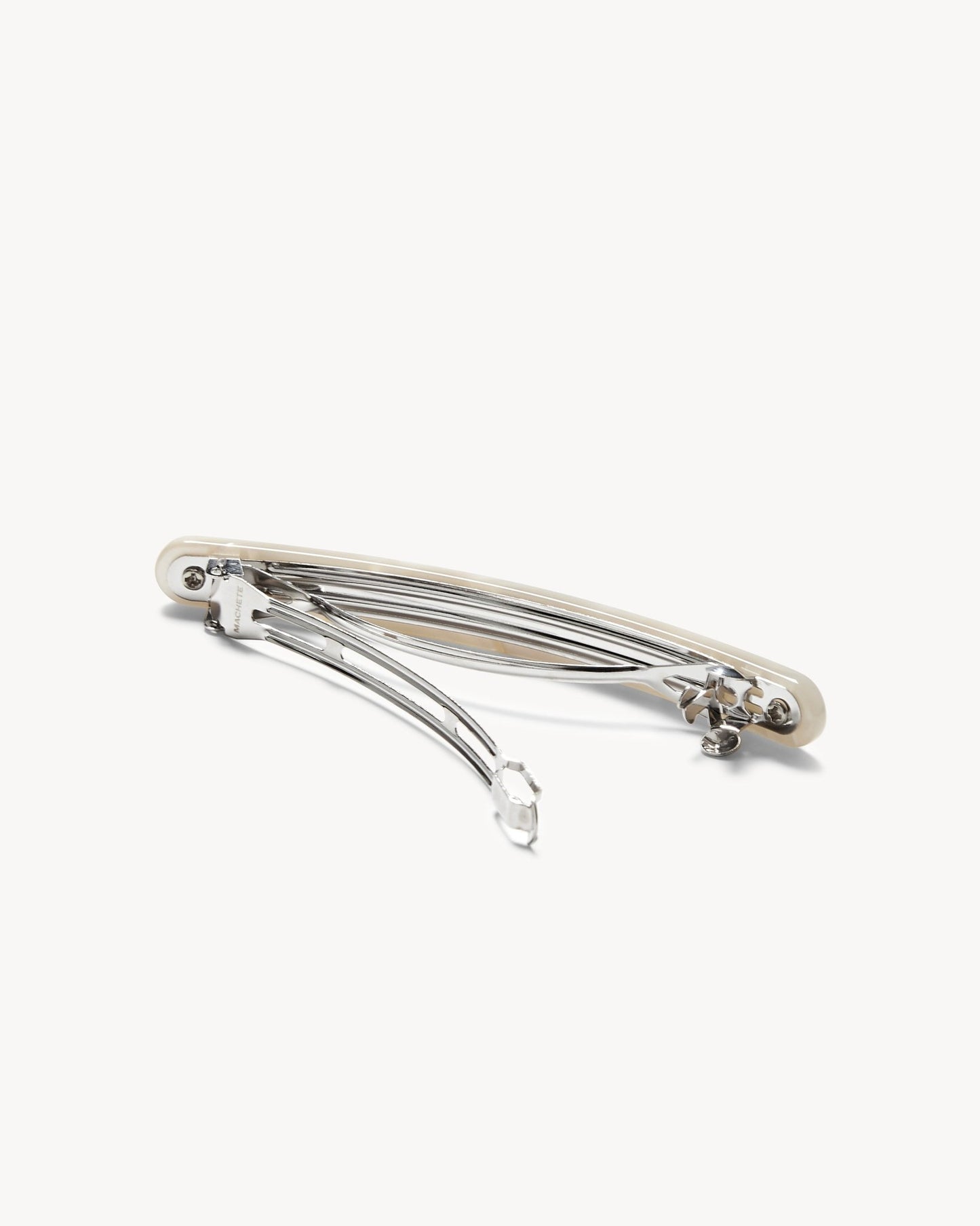 Slim Paris Barrette in White Shell - MACHETE