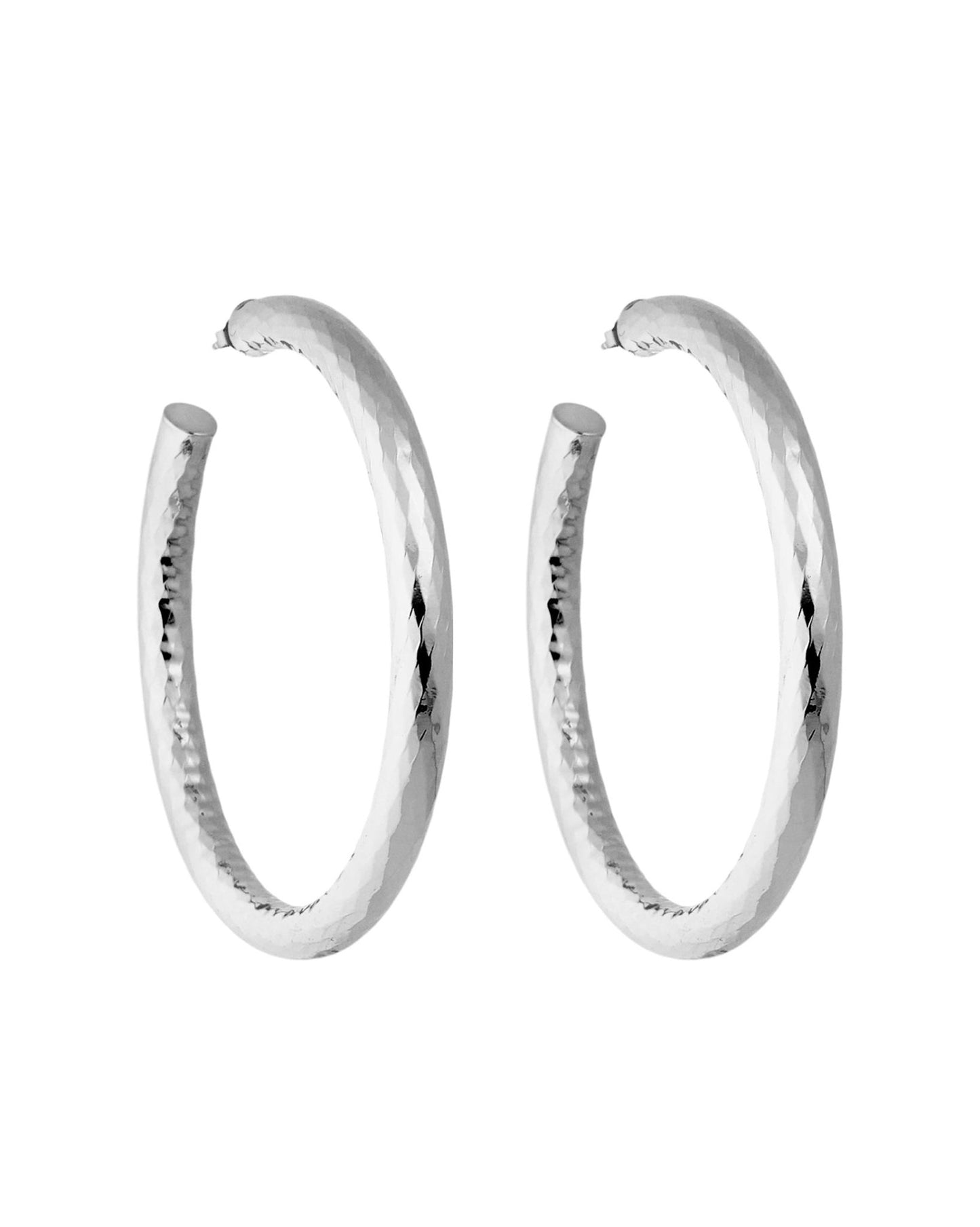 2" Wavelet Hoops in Silver - MACHETE