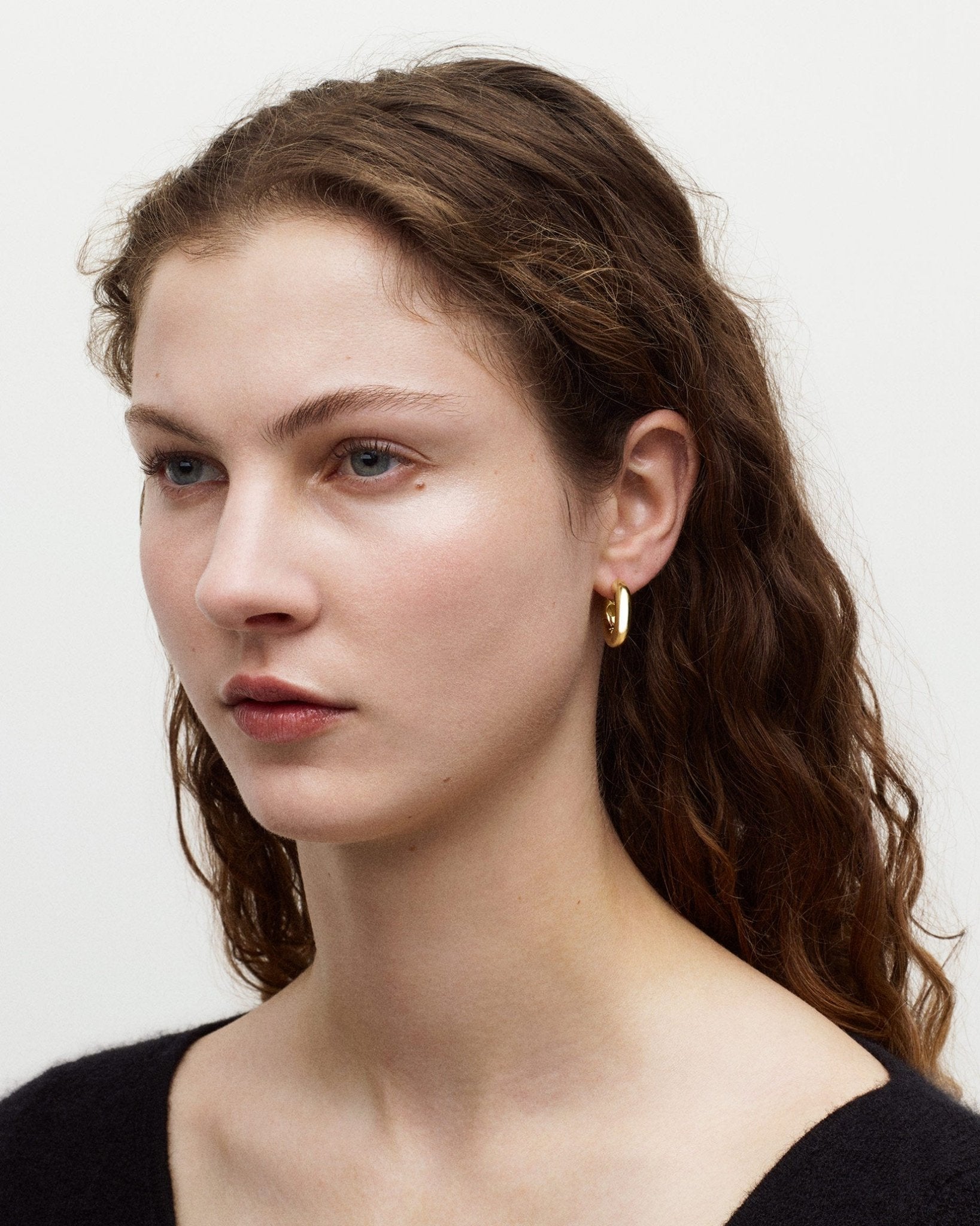 Baby Chunky Hoops in 3/4 Silver - MACHETE