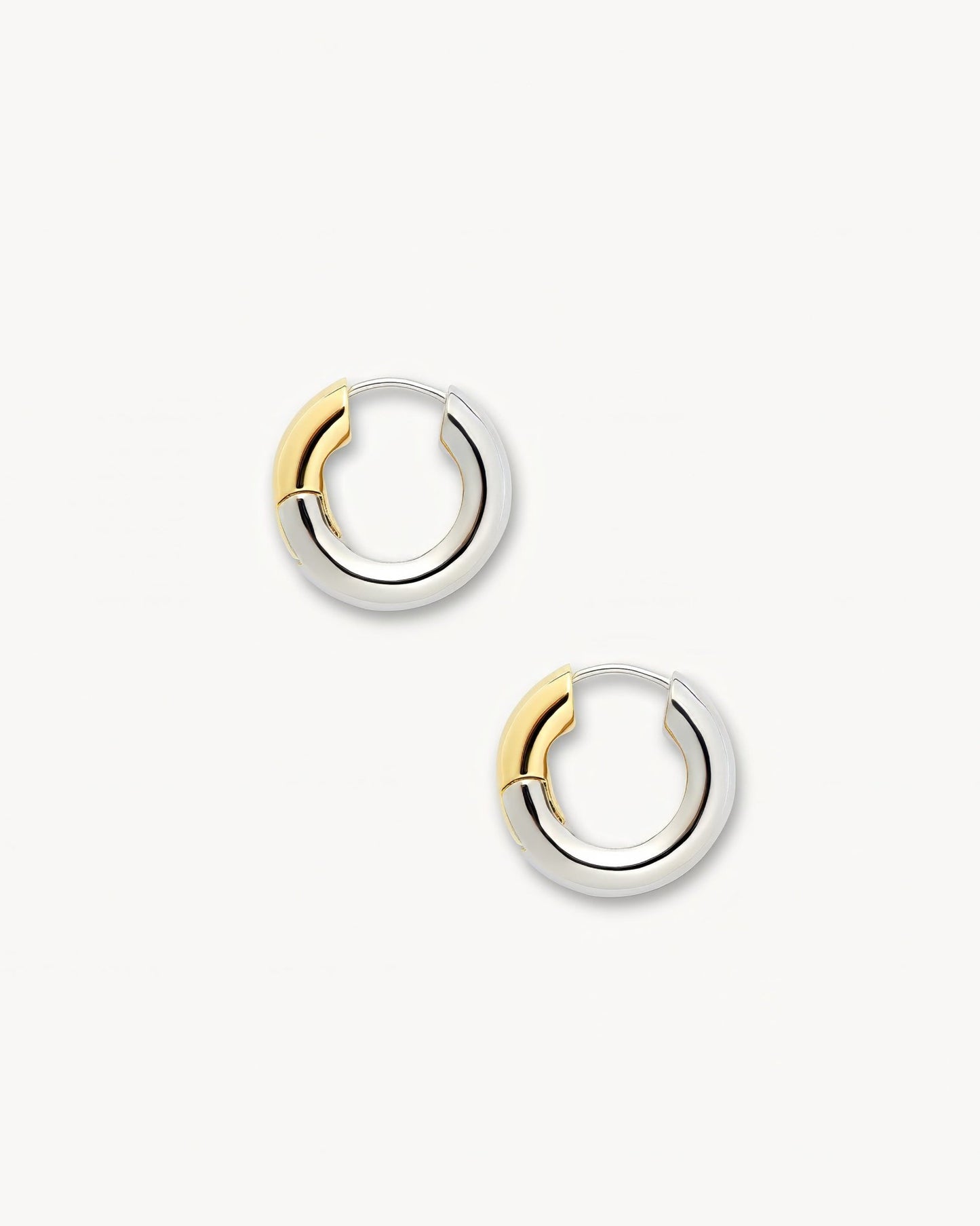 Baby Chunky Hoops in 3/4 Silver - MACHETE