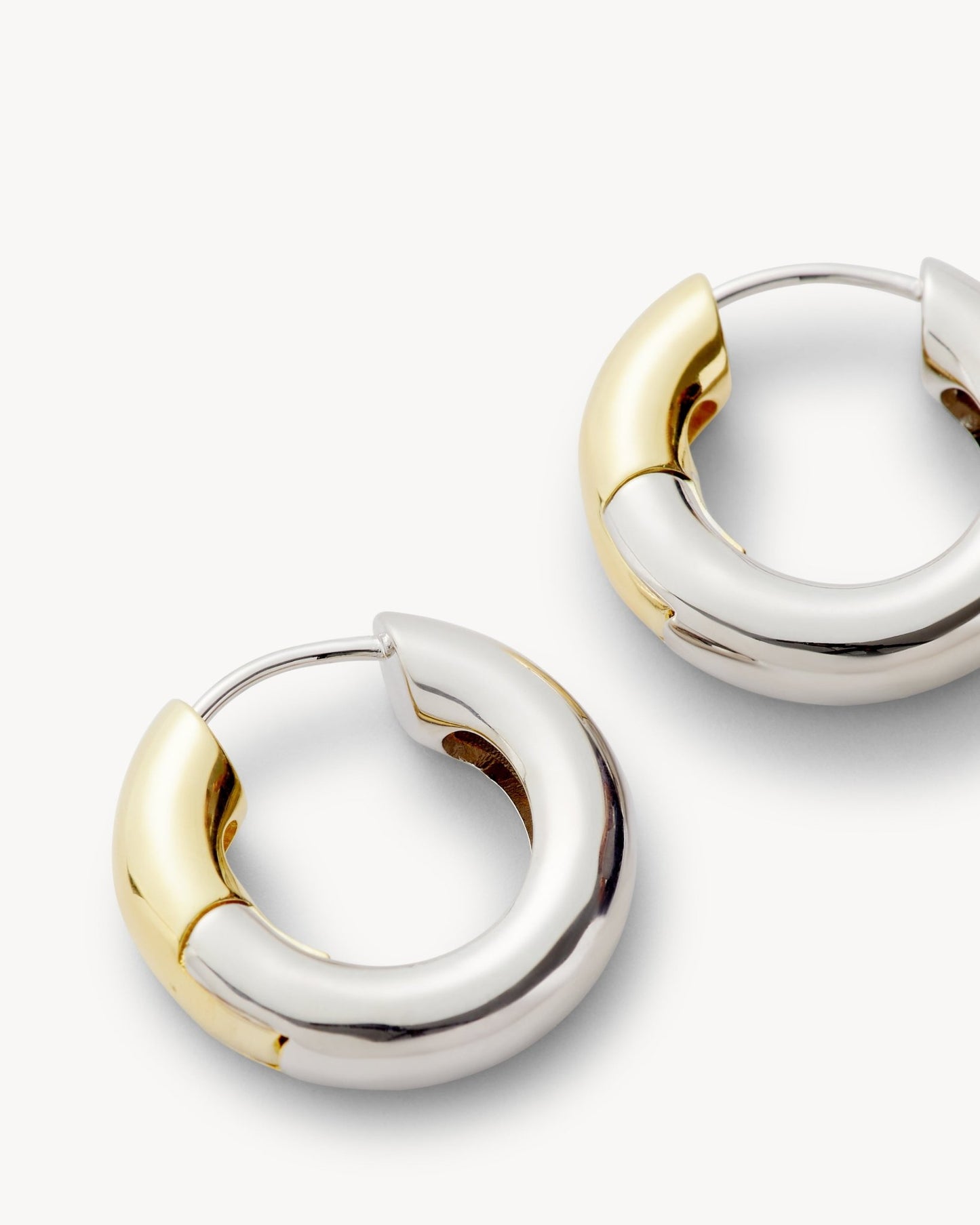 Baby Chunky Hoops in 3/4 Silver - MACHETE