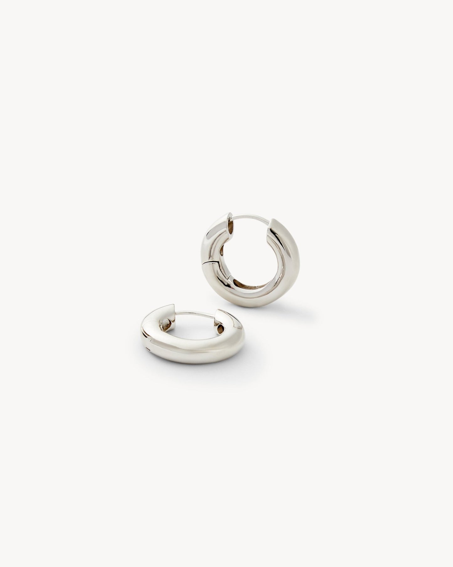 Baby Chunky Hoops in Silver - MACHETE