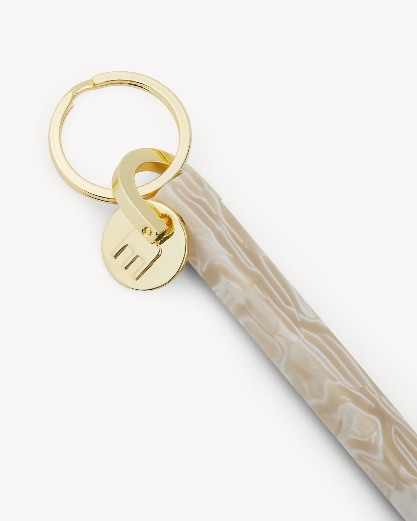 Bar Keychain in Ivory - Gold - MACHETE