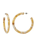 Bold Hoops in Mango Tortoise