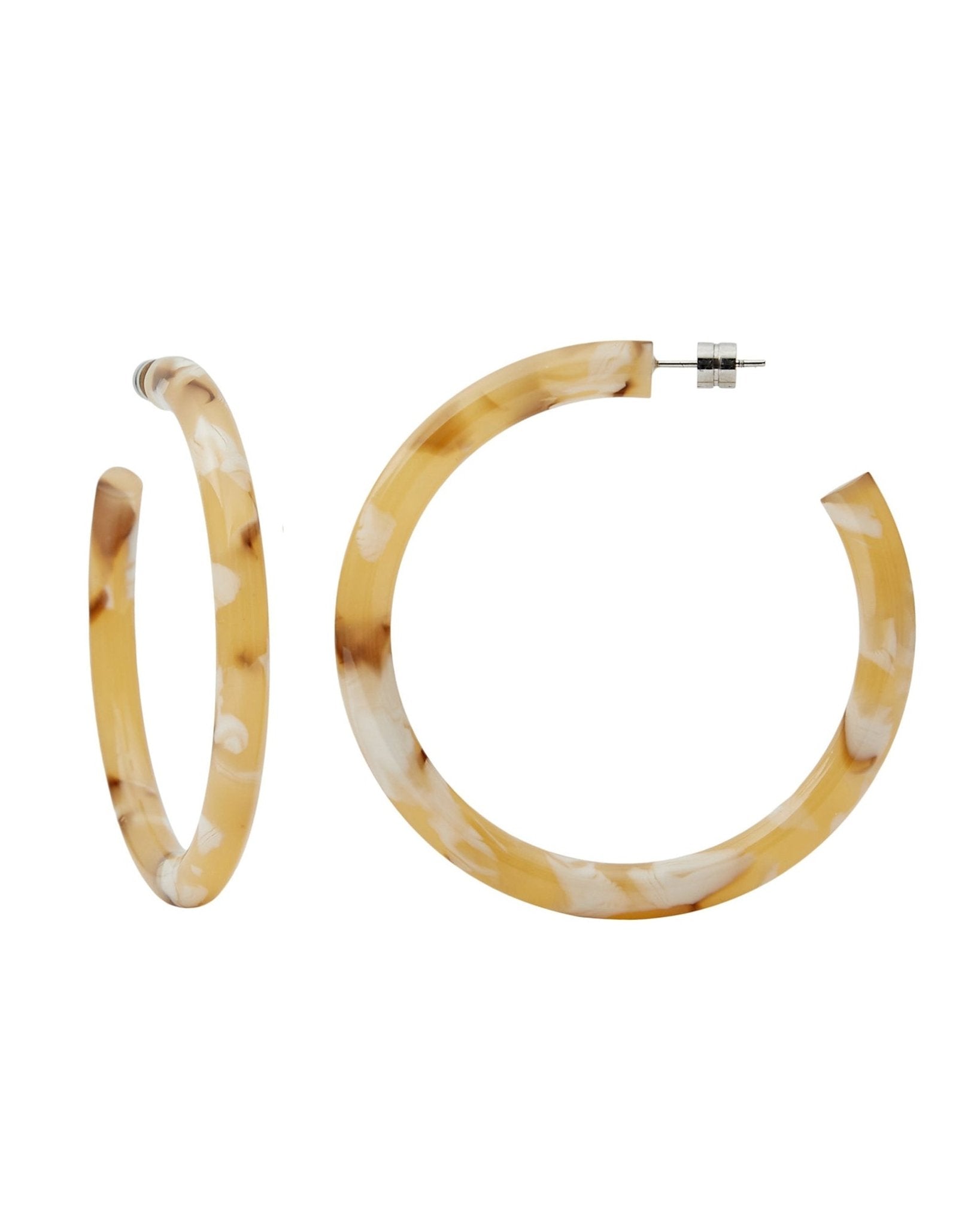 Bold Hoops in Mango Tortoise - MACHETE
