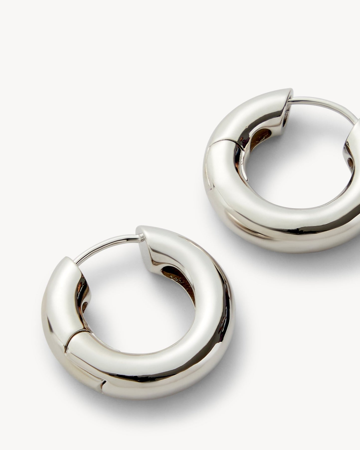Chunky Hoops in Silver - MACHETE