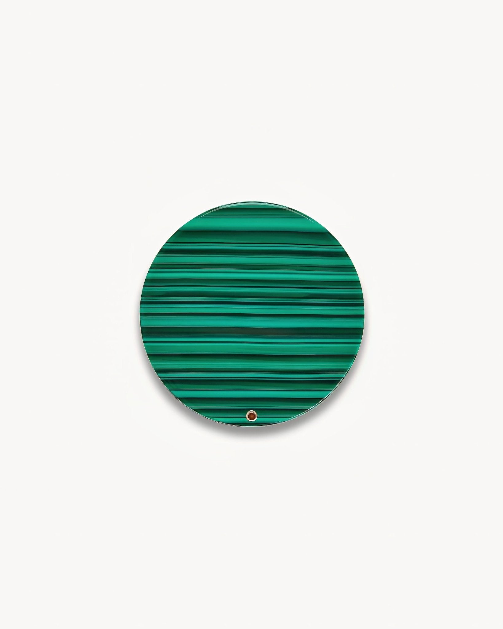MACHETE Circle Mirror in Malachite