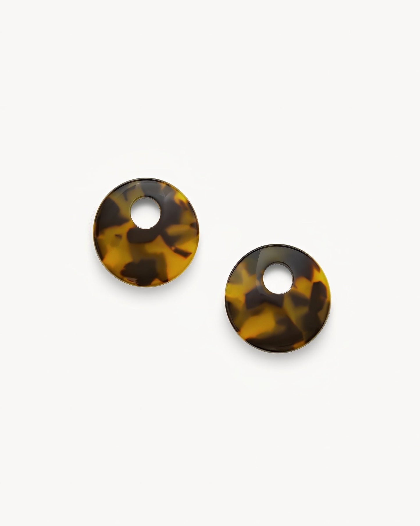 Disc Earring Charms in Classic Tortoise