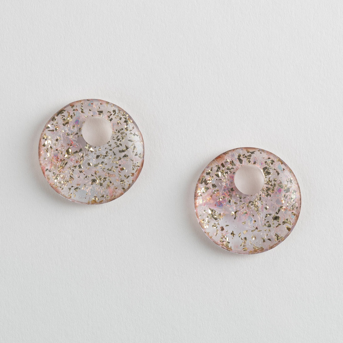 Disc Earring Charms in Glitter